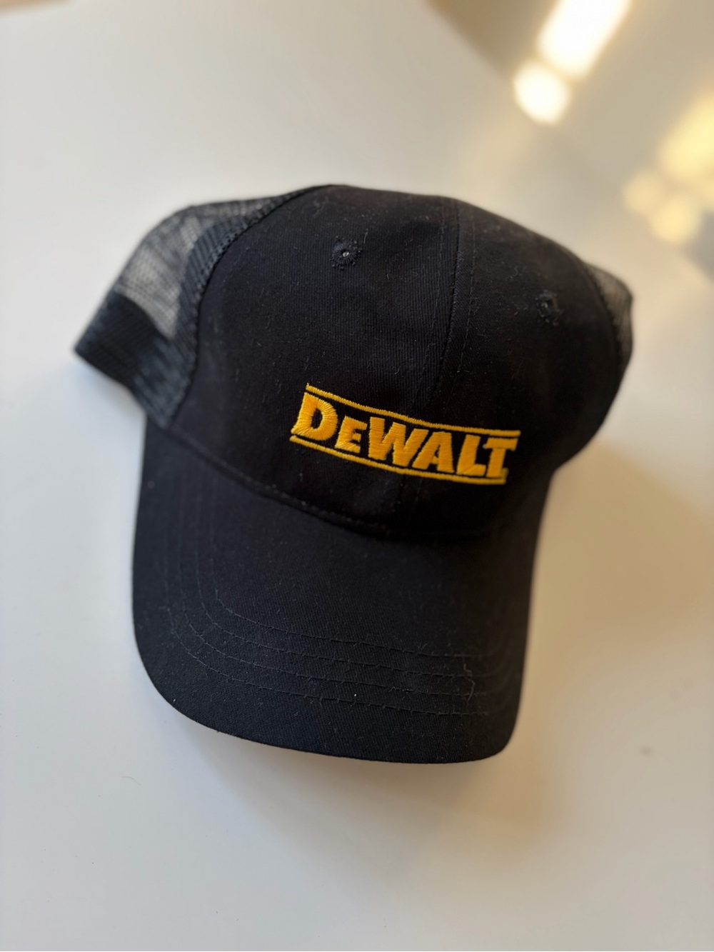 DeWALT Black and Yellow Logo Mesh-Back Trucker Hat